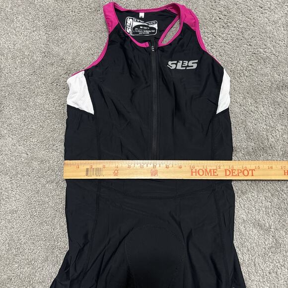 SL3S Cycling Bib Shorts Mens Medium Triathlon Race Suit Nylon Spandex Padded - Picture 4 of 5